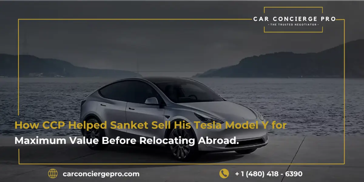30 Days. A Loan to Cover. A Flight to Catch. How CCP Helped Sanket Sell His Tesla Model Y for Maximum Value Before Relocating Abroad.