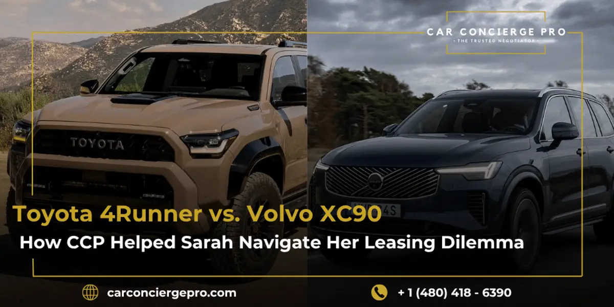 How Sarah Approached Car Concierge Pro to Solve Her Toyota 4Runner vs Volvo XC90 Dilemma, Inside the Split-Decision Discovery Call